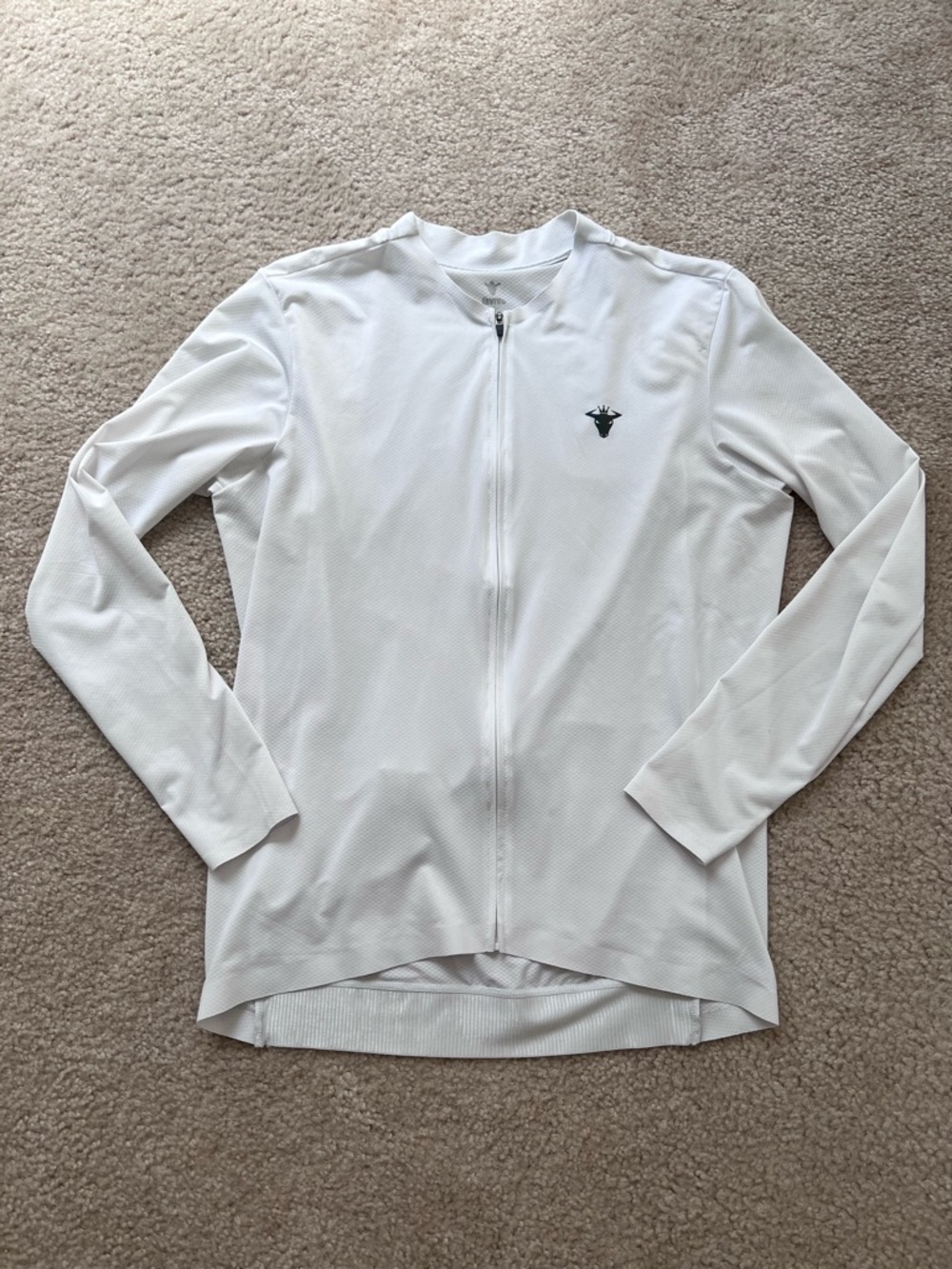 Tavros, Men’s White Long Sleeve Cycling Jersey XL